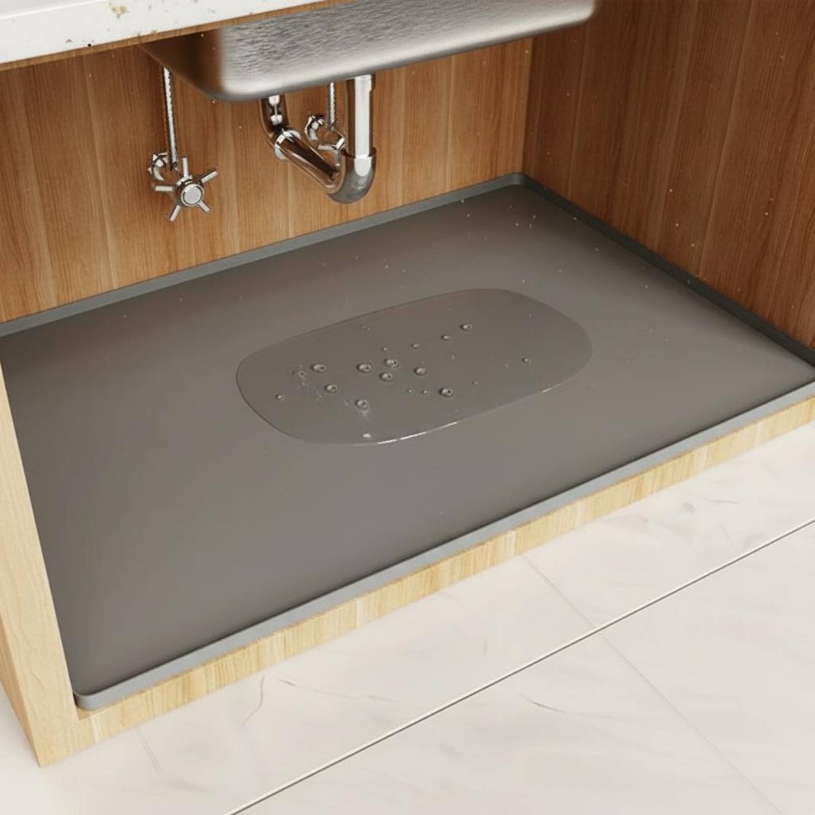 Kitchen Appliances Cabinet - Водонепроницаемый силиконовый коврик под раковину, легко